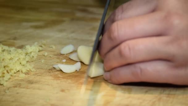 Cuisson Oignons Couper Les Légumes — Video