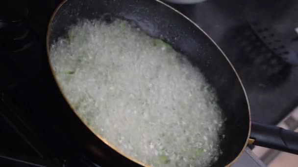 Friture Chou Nourriture Grillé Repas Séquence Vidéo Libre De Droits