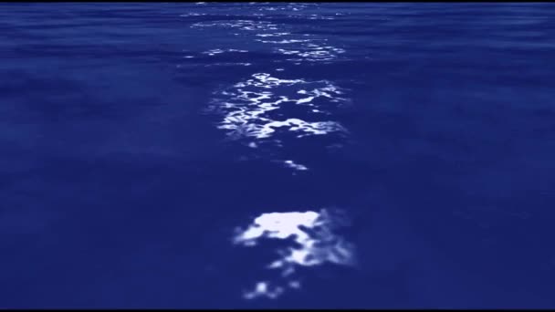 Blue Water Splashes Sea — Stock Video
