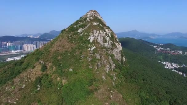 Horská Kopec Peak Letecká Turistika — Stock video