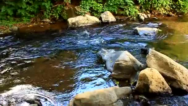 滝の水の岩の風景 — ストック動画