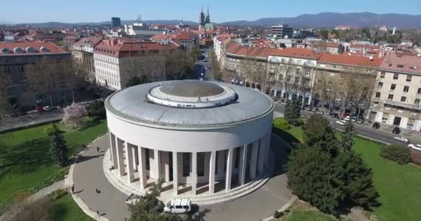 Museum Zagreb Kroatien Zentrum — Stockvideo