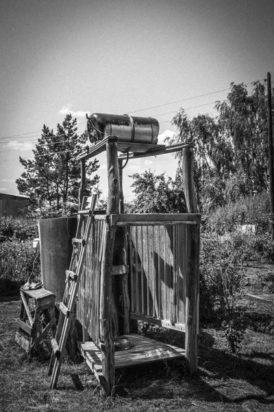 Vintage Ducha Verano Ruido Foto Añade Específicamente Para Dar Una — Foto de Stock