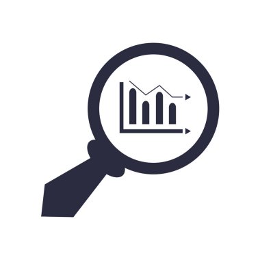 Web ve mobil uygulaması tasarımı, Analytics logo kavramı için beyaz arka plan üzerinde izole analytics simge vektör