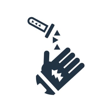 Beyaz arka plan üzerinde madde şeffaf işareti izole madde simge vektör