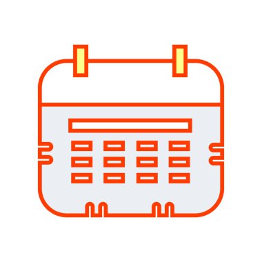 Duvar takvim simgesini vektör web ve mobil uygulaması tasarım, duvar takvim logo kavramı için izole üzerinde beyaz arka plan