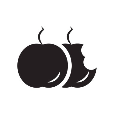 Web ve mobil uygulaması tasarımı, elma logo kavramı için beyaz arka plan üzerinde izole elma simge vektör