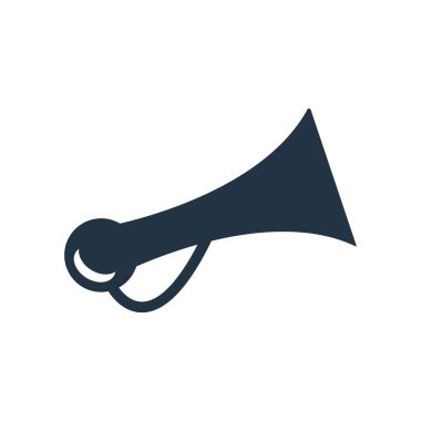 Beyaz arka plan üzerinde bisiklet boynuzu şeffaf işareti izole Bisiklet boynuzu simge vektör