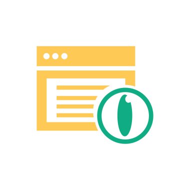 Web ve mobil uygulaması tasarımı, tarayıcı logo kavramı için beyaz arka plan üzerinde izole tarayıcı simge vektör