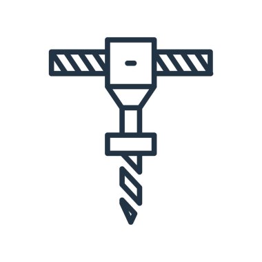 Beyaz arka plan üzerinde delme şeffaf işareti izole delme simge vektör