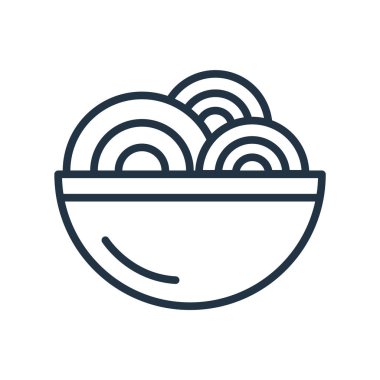 Beyaz arka plan üzerinde Mie şeffaf işareti izole Mie simge vektör