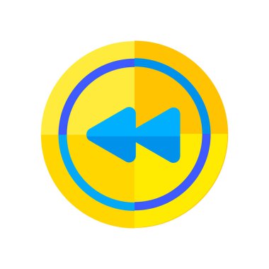 Geri sarma simge vektör web ve mobil uygulaması tasarımı, geri sarma logo kavramı için izole üzerinde beyaz arka plan