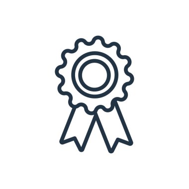 Beyaz arka plan üzerinde rozet şeffaf işareti izole rozet simge vektör