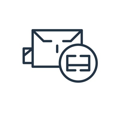 Beyaz arka plan üzerinde çanta şeffaf işareti izole çanta simge vektör