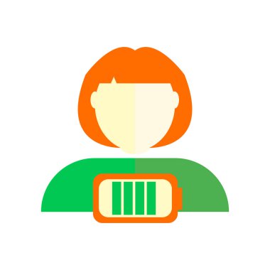 Web ve mobil uygulaması tasarımı, pil logo kavramı için beyaz arka plan üzerinde izole pil simgesi vektör