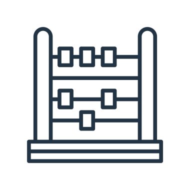 Beyaz arka plan üzerinde abaküs şeffaf işareti izole abacus simge vektör