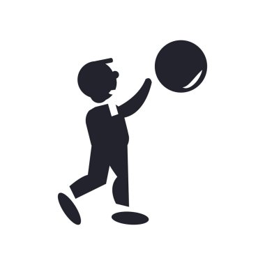 Voleybol hareket simge vektör web ve mobil uygulaması tasarımı, voleybol hareket logo kavramı üzerinde izole beyaz arka plan