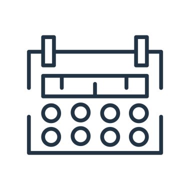 Beyaz arka plan üzerinde takvim şeffaf işareti izole takvim simge vektör