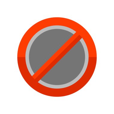 Yasak simge vektör web ve mobil uygulaması tasarımı, yasak logo kavramı için izole üzerinde beyaz arka plan