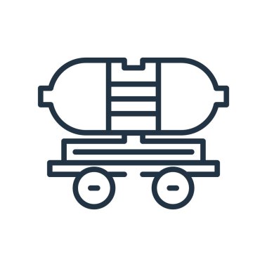 Beyaz arka plan üzerinde petrol tankeri şeffaf işareti izole petrol tankeri simge vektör