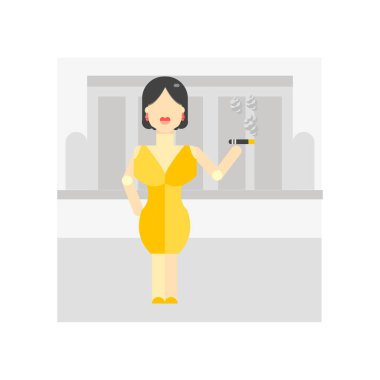 Sigara simge vektör web ve mobil uygulaması tasarımı, İçilmeyen logo kavramı için izole üzerinde beyaz arka plan