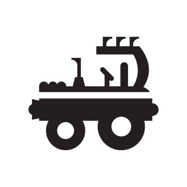 Web ve mobil uygulaması tasarımı, traktör logo kavramı için beyaz arka plan üzerinde izole traktör simge vektör