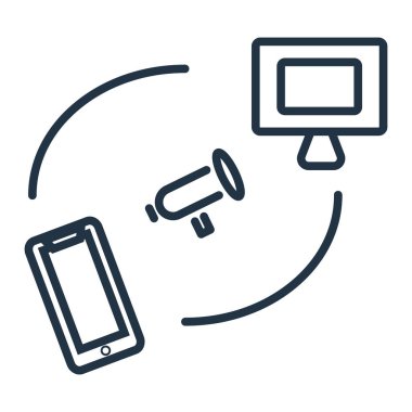 Beyaz arka plan üzerinde pazarlama şeffaf işareti izole simge vektör