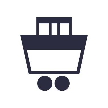 Alışveriş sepeti simge vektör web ve mobil uygulaması tasarım, alışveriş sepeti logo kavramı için izole üzerinde beyaz arka plan