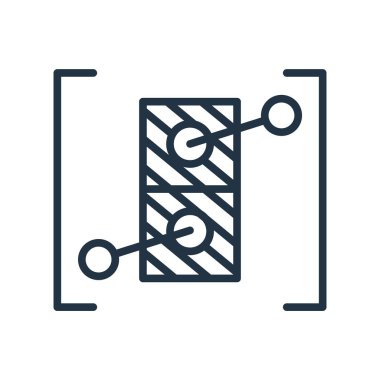 Beyaz arka plan üzerinde denetimi saydam işareti izole denetim simge vektör