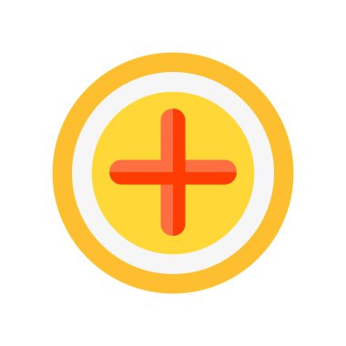 Ekle simgesini vektör web ve mobil uygulaması tasarımı, Ekle logo kavramı için izole üzerinde beyaz arka plan