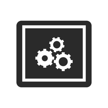 Web ve mobil uygulaması tasarımı, App logo kavramı için beyaz arka plan üzerinde izole app simge vektör