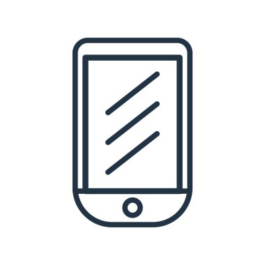 Beyaz arka plan üzerinde telefon şeffaf işareti izole telefon simge vektör