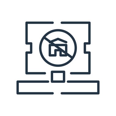 Beyaz arka plan üzerinde iptal şeffaf işareti izole simge vektör iptal