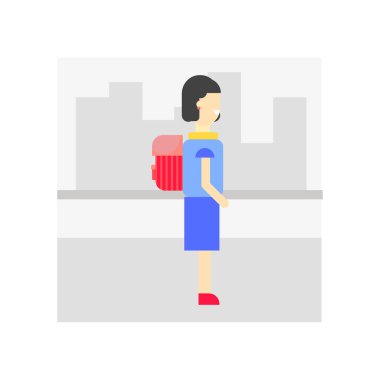 Web ve mobil uygulaması tasarım için beyaz arka plan üzerinde izole okul simge vektör için yürüyüş, yürüyüş için okul logo kavramı