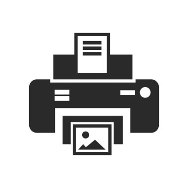 Yazdırma simge vektör web ve mobil uygulaması tasarım, baskı logo kavramı için izole üzerinde beyaz arka plan