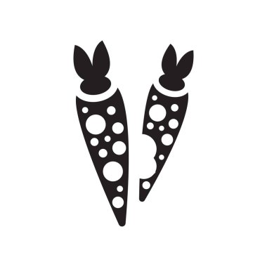 Web ve mobil uygulaması tasarımı, havuç logo kavramı için beyaz arka plan üzerinde izole havuç simge vektör