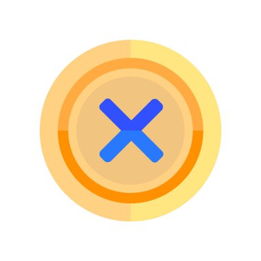 Kapat simgesini vektör web ve mobil uygulaması tasarımı, yakın logo kavramı için izole üzerinde beyaz arka plan