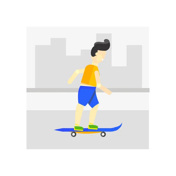 Skater Pictogram Vector Geïsoleerd Een Witte Achtergrond Voor Web Mobiele — Stockvector