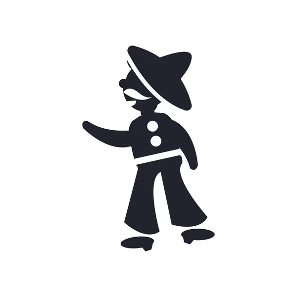 墨西哥男子图标矢量隔离白色背景为您的 Web 和移动应用程序设计 墨西哥人徽标概念 — 图库矢量图片
