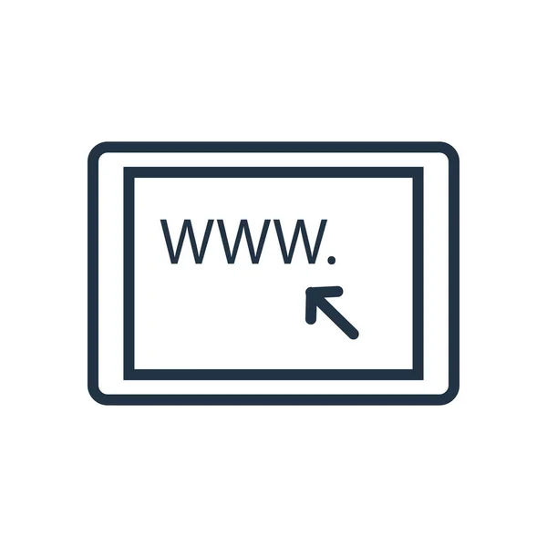 Domain Icon Vektor Isoliert Auf Weißem Hintergrund Domain Transparentes Zeichen — Stockvektor