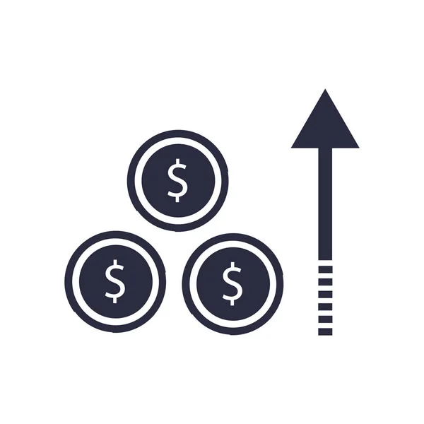 Вектор Піктограми Прибутку Ізольовано Білому Тлі Вашого Дизайну Веб Мобільних — стоковий вектор