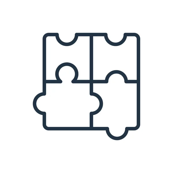 Puzzle Icono Vector Aislado Sobre Fondo Blanco Puzzle Signo Transparente — Vector de stock