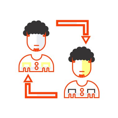 Web ve mobil uygulaması tasarımı, işadamı logo kavramı için beyaz arka plan üzerinde izole iş adamı simge vektör