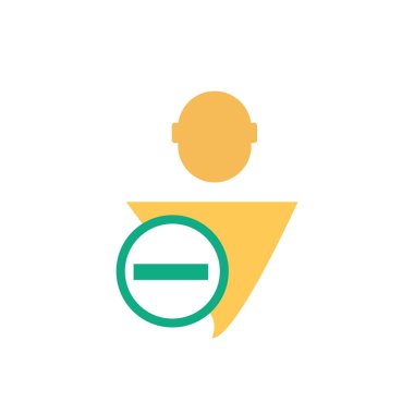 Web ve mobil uygulaması tasarımı, Kullanıcı logo kavramı için beyaz arka plan üzerinde izole Kullanıcı simge vektör