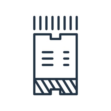 Beyaz arka plan üzerinde bilet şeffaf işareti izole bilet simge vektör