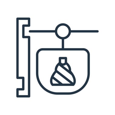 Beyaz arka plan üzerinde tabela şeffaf işareti izole tabela simge vektör