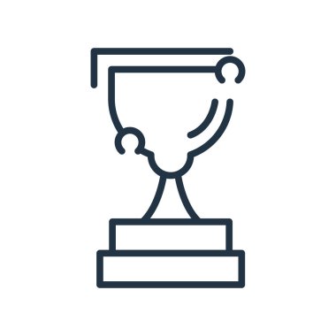 Beyaz arka plan üzerinde kupa şeffaf işareti izole kupa simge vektör