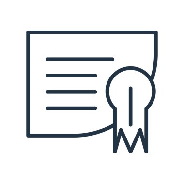 Beyaz arka plan üzerinde Diploma şeffaf işareti izole diploma simge vektör