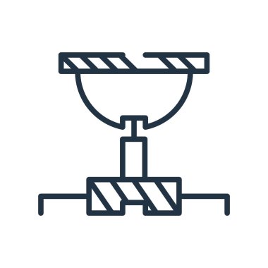 Beyaz arka plan üzerinde Asansör şeffaf işareti izole simge vektör kaldırın