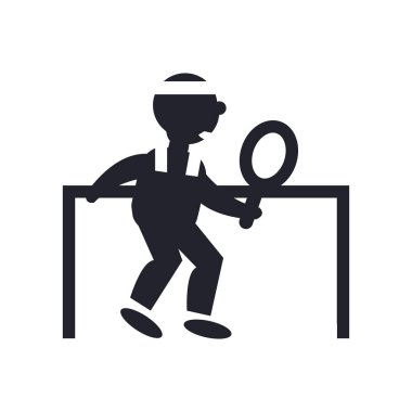 Ping pong logo kavramı oynayan adam web ve mobil uygulaması tasarımı, beyaz arka plan üzerinde ping pong simge vektör oynayan adam izole